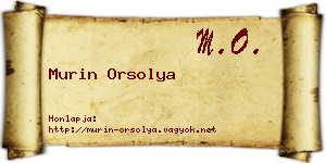 Murin Orsolya névjegykártya